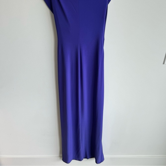 NWT Lauren Ralph Lauren Purple Jersey Off The Shoulder Column Gown Dress Size 0 - Picture 8 of 9